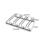 Contemporary Metal Hanging Wine Glass Rack Black