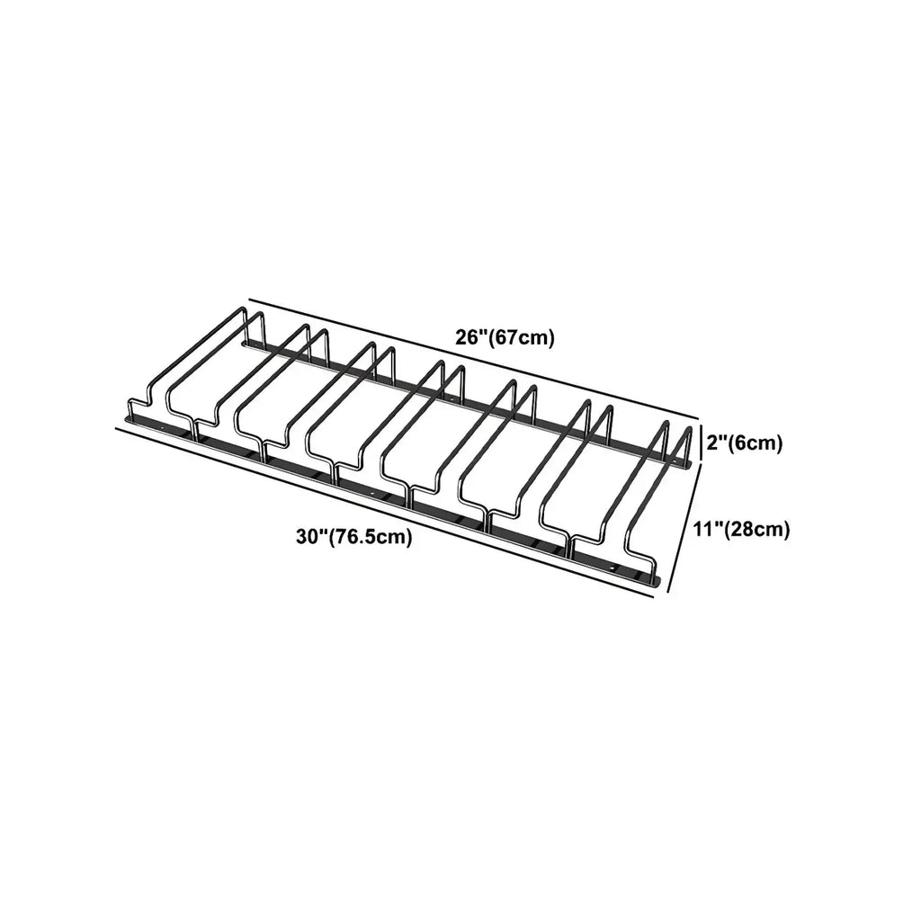 Contemporary Metal Hanging Wine Glass Rack Black