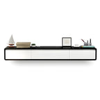 Scandinavian Wood Floating TV Stand with Cabinet