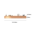 Scandinavian Wood Floating TV Stand with Cabinet