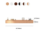 Scandinavian Wood Floating TV Stand with Cabinet