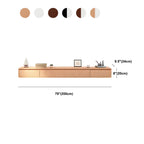 Scandinavian Wood Floating TV Stand with Cabinet