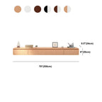 Scandinavian Wood Floating TV Stand with Cabinet