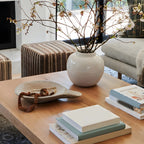 Nordic Rectangle Natural Wood Cross Legs Coffee Table