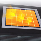 Modern Rectangular Black Metal Outdoor Solar Post Light