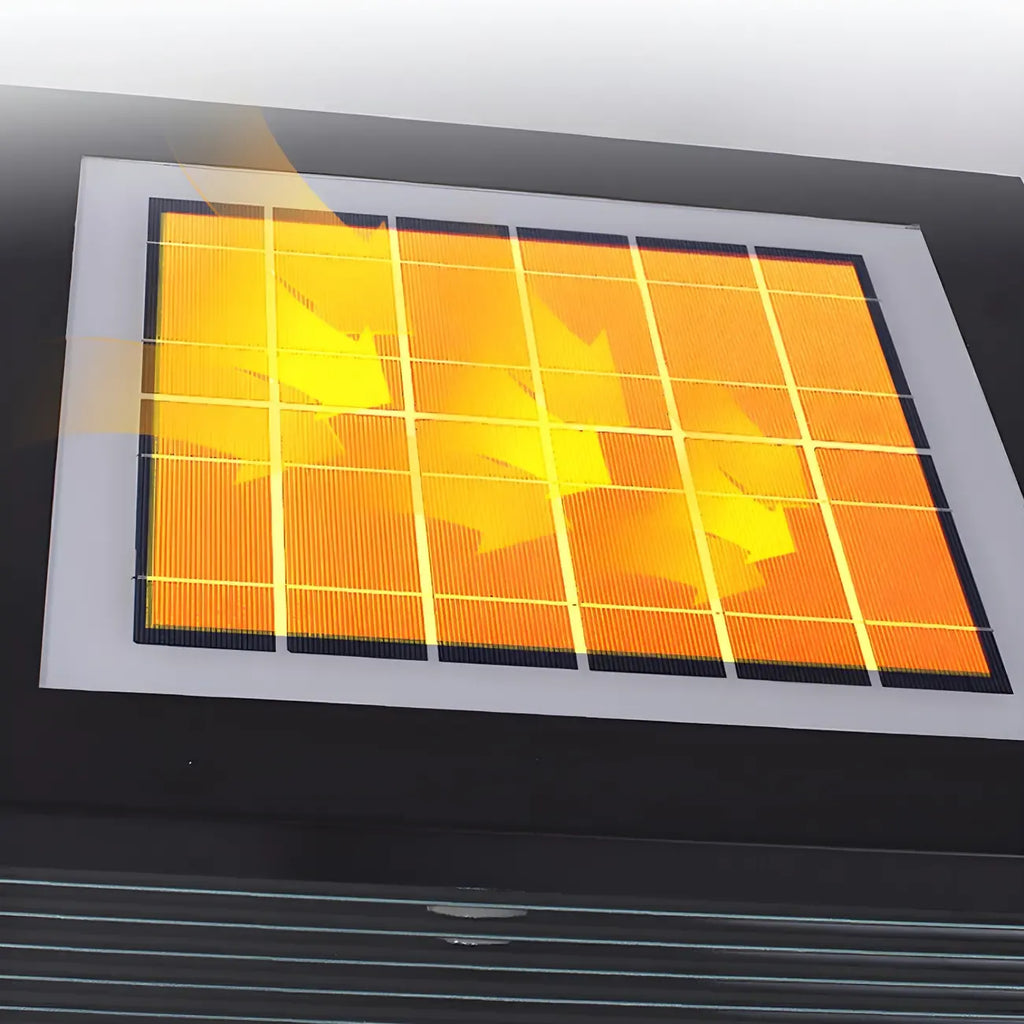 Modern Rectangular Black Metal Outdoor Solar Post Light