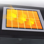 Modern Rectangular Black Metal Outdoor Solar Post Light