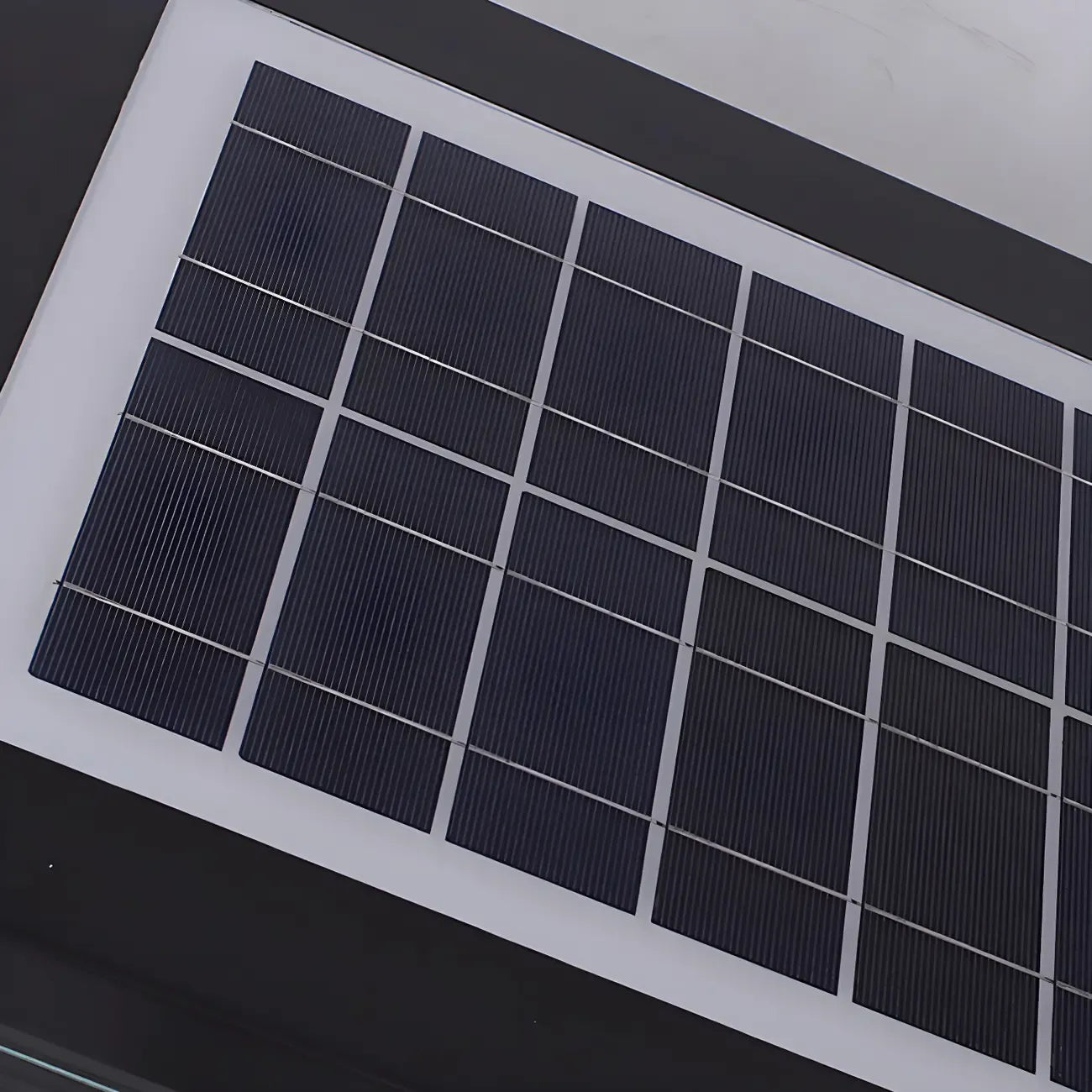 Modern Rectangular Black Metal Outdoor Solar Post Light