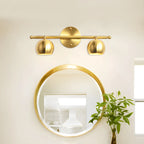 Modern Gold Dome Brass Vanity Light for Bathroom