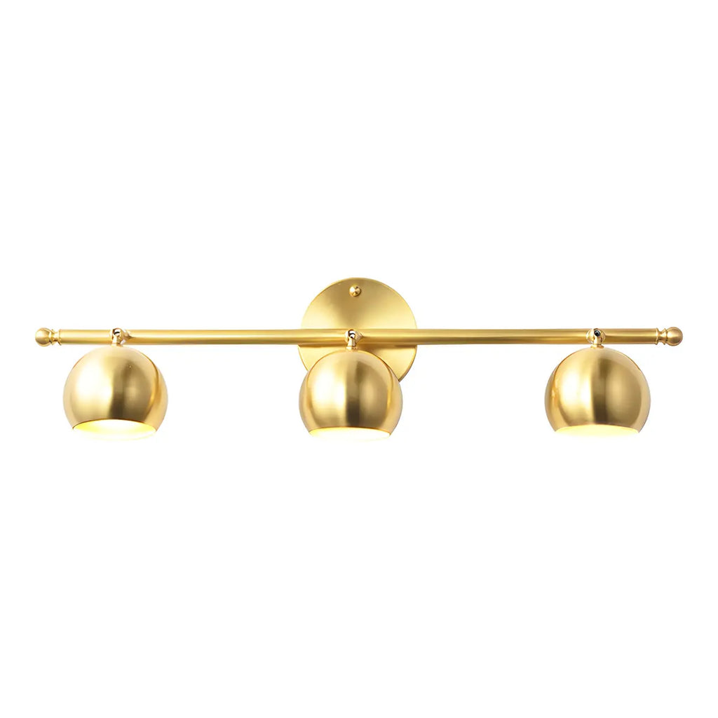 Modern Gold Dome Brass Vanity Light for Bathroom