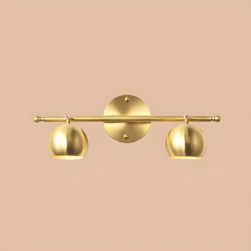 Modern Gold Dome Brass Vanity Light for Bathroom