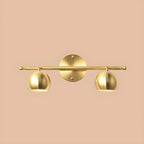 Modern Gold Dome Brass Vanity Light for Bathroom