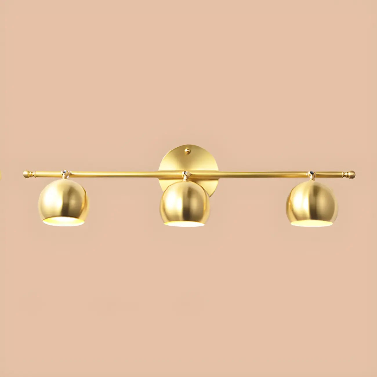 Modern Gold Dome Brass Vanity Light for Bathroom