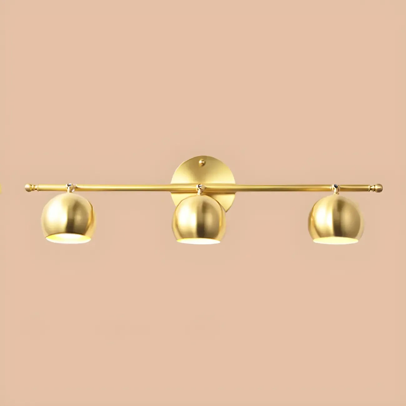 Modern Gold Dome Brass Vanity Light for Bathroom