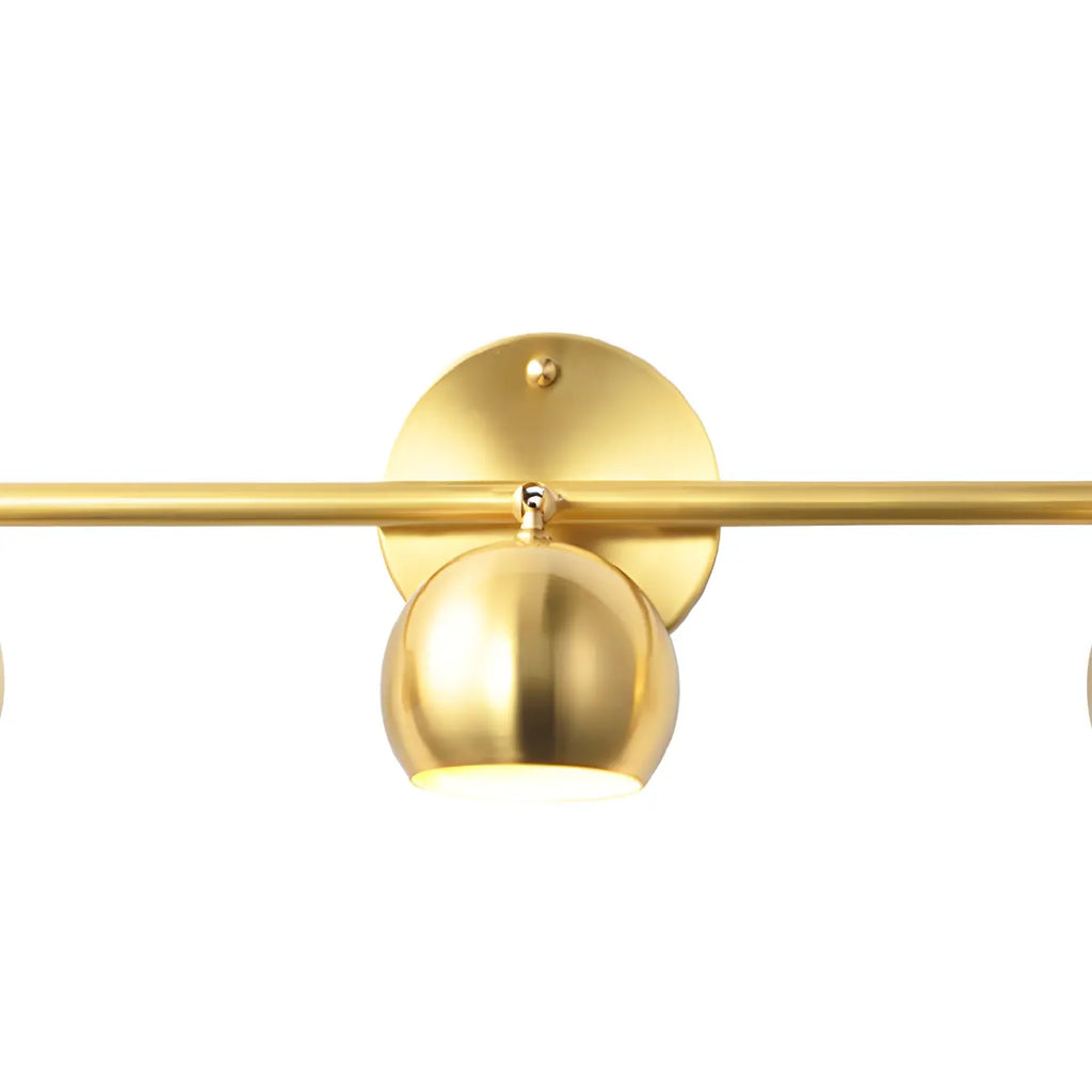 Modern Gold Dome Brass Vanity Light for Bathroom