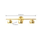Modern Gold Dome Brass Vanity Light for Bathroom