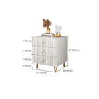 Modern Wooden Stripe Gold Accents Stylish Nightstand