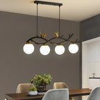 Industrial Black Globe 4-Light Kitchen Island Pendant Light