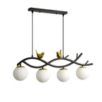 Industrial Black Globe 4-Light Kitchen Island Pendant Light