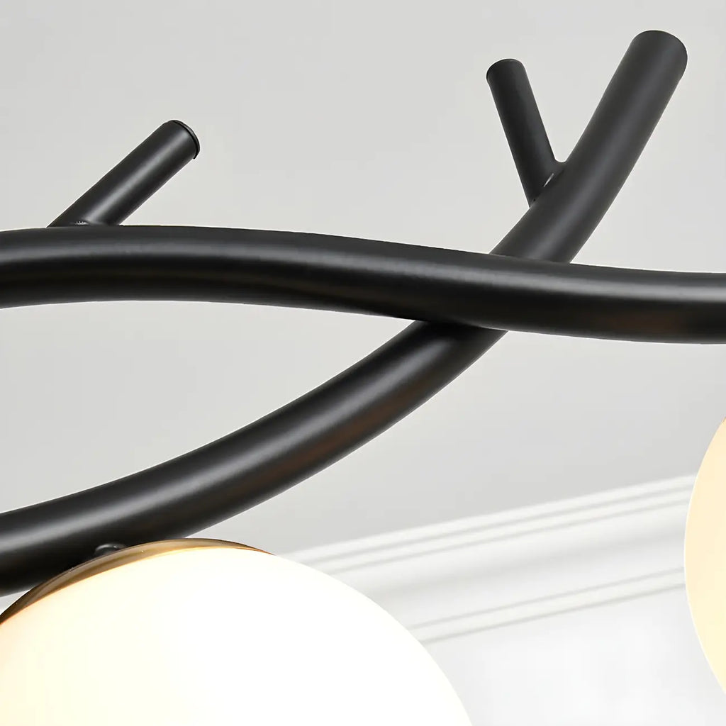 Industrial Black Globe 4-Light Kitchen Island Pendant Light