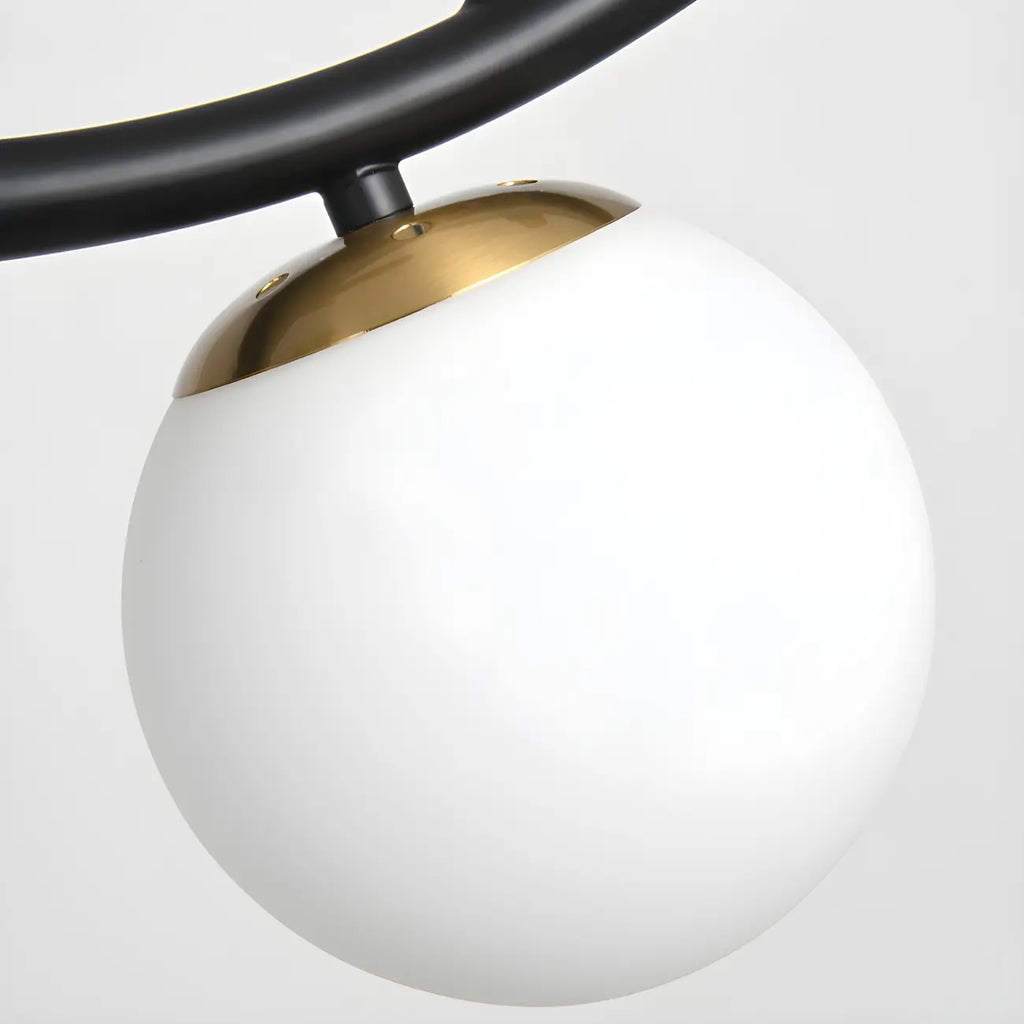 Industrial Black Globe 4-Light Kitchen Island Pendant Light