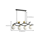 Industrial Black Globe 4-Light Kitchen Island Pendant Light