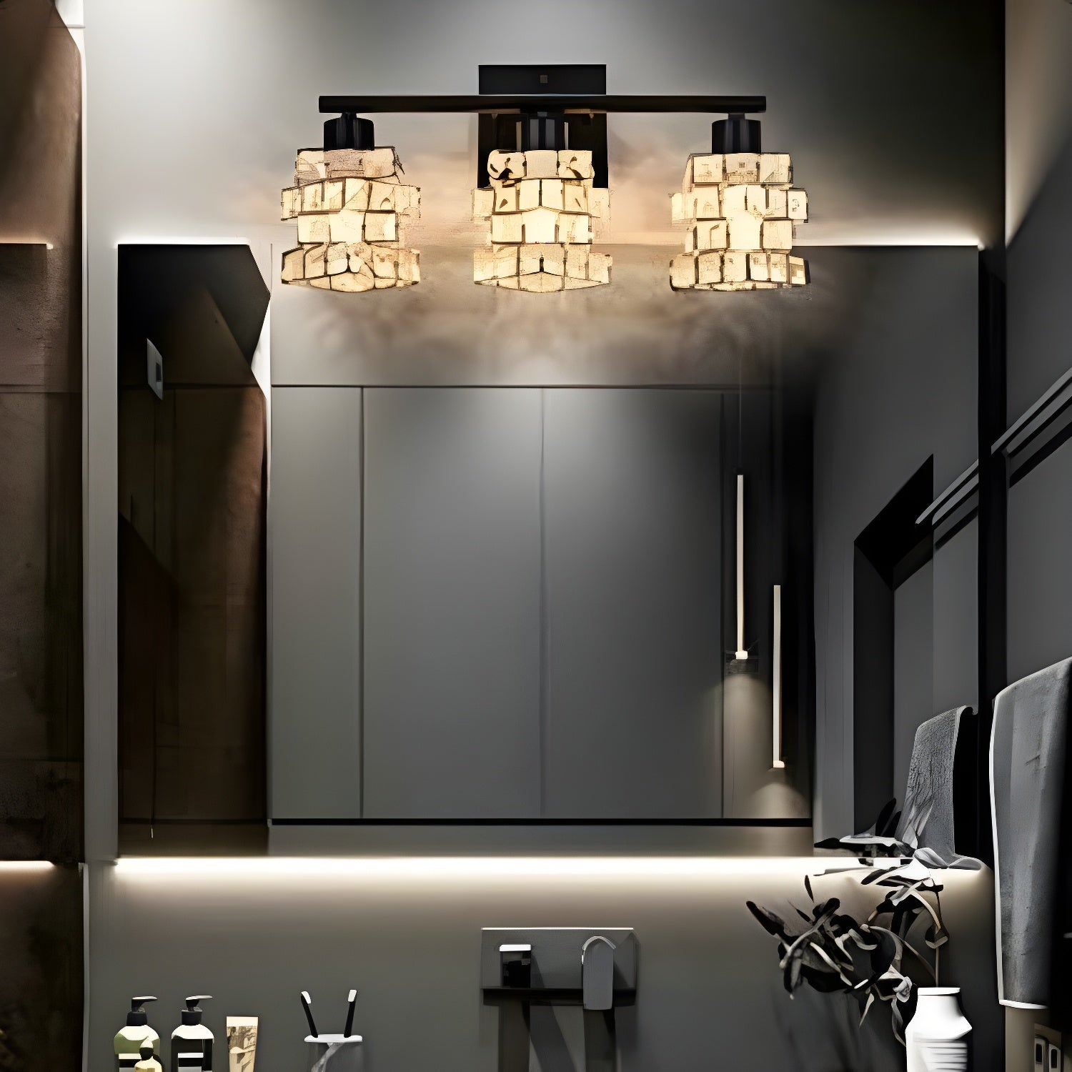 Modern Crystal Bathroom Vanity Light for Washroom Mirror
