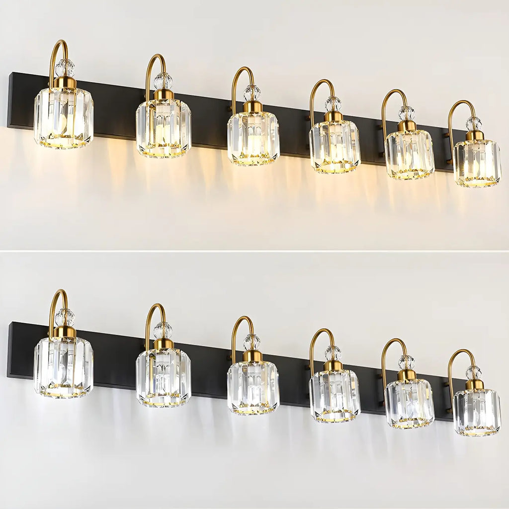 Modern Glam Crystal Vanity Light for Bathroom