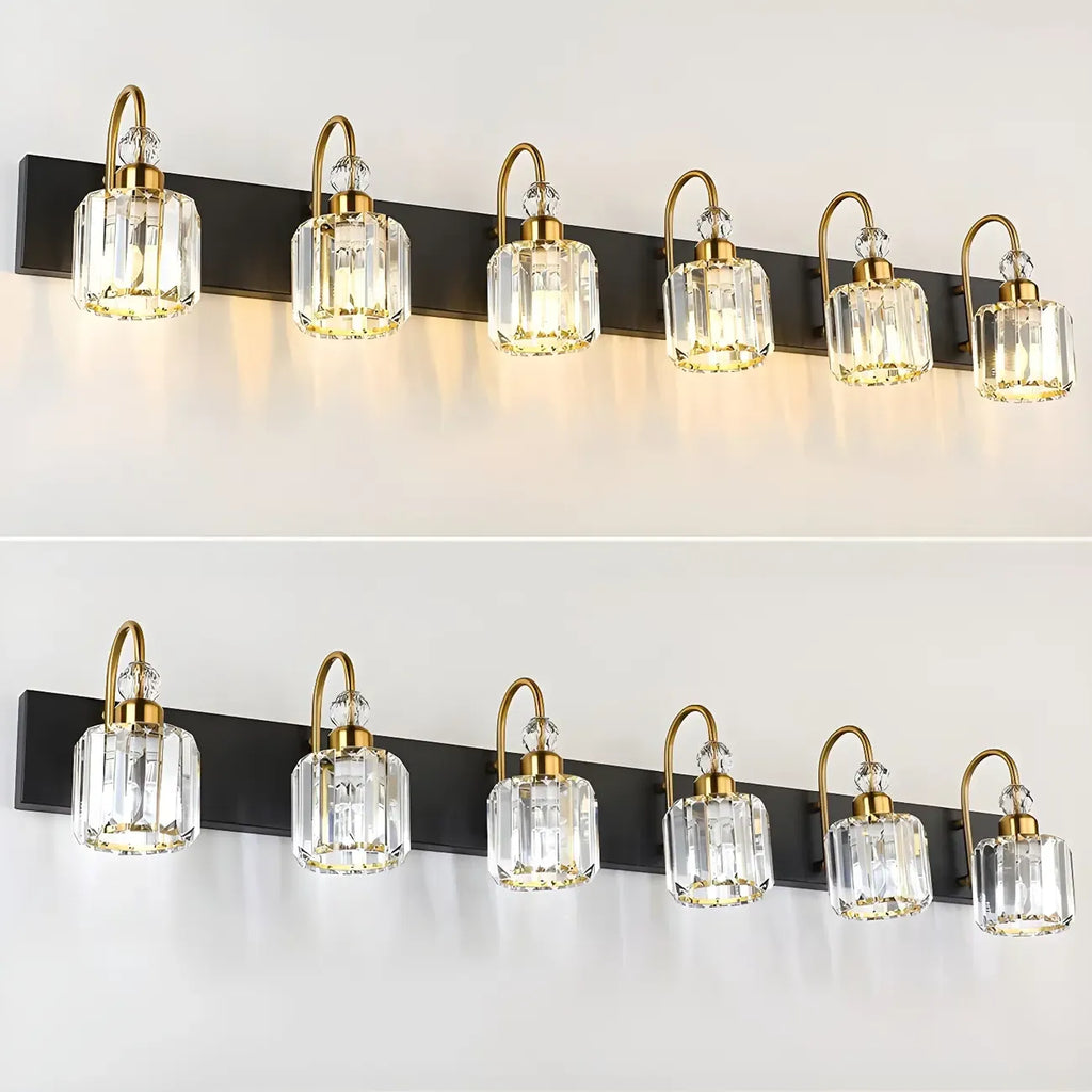 Modern Glam Crystal Vanity Light for Bathroom