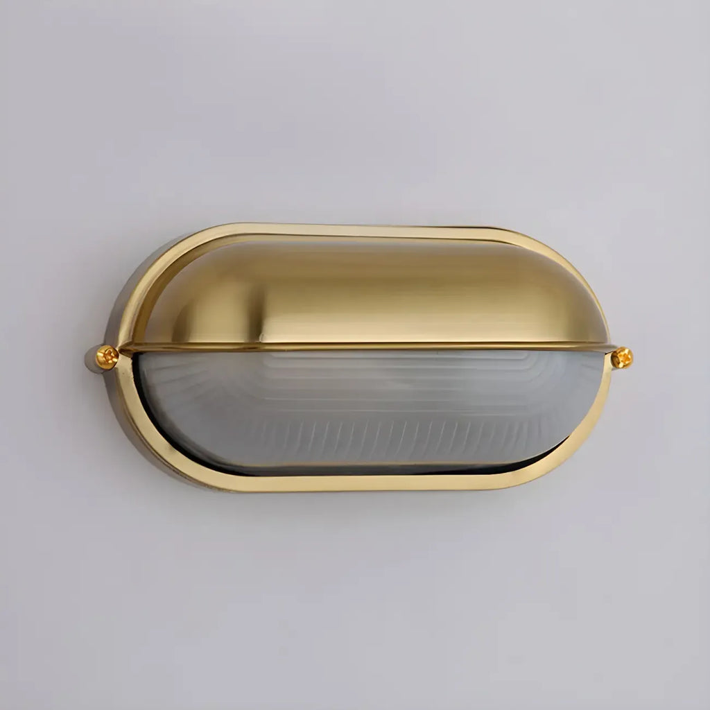 Industrial Silver Ribbed Frosted Glass Outdoor Wall Light