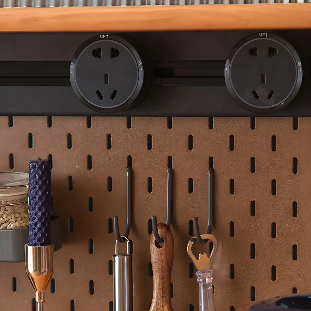 Cherry Wood Storage Glass Doors Hutch Cabinet