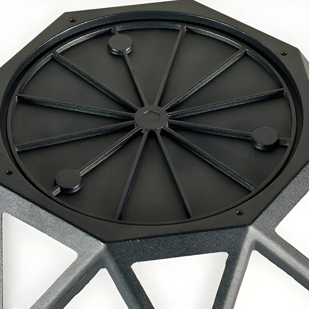 Black Metal Diamond-Design Post Cap Light