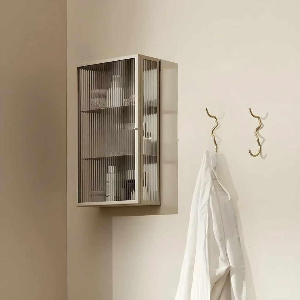 Modern Metal Black Wall-Mounted China Cabinet