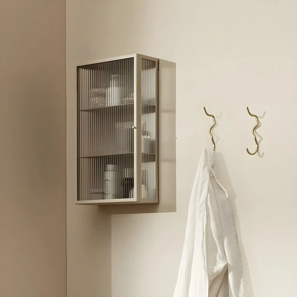 Modern Metal Black Wall-Mounted China Cabinet