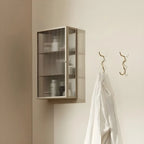 Modern Metal Black Wall-Mounted China Cabinet