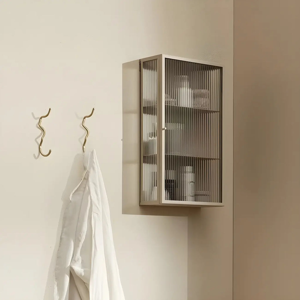 Modern Metal Black Wall-Mounted China Cabinet