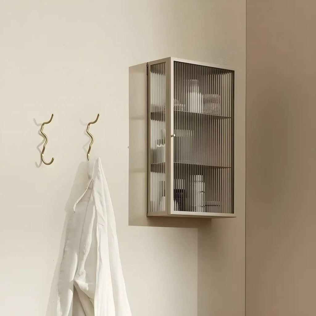 Modern Metal Black Wall-Mounted China Cabinet