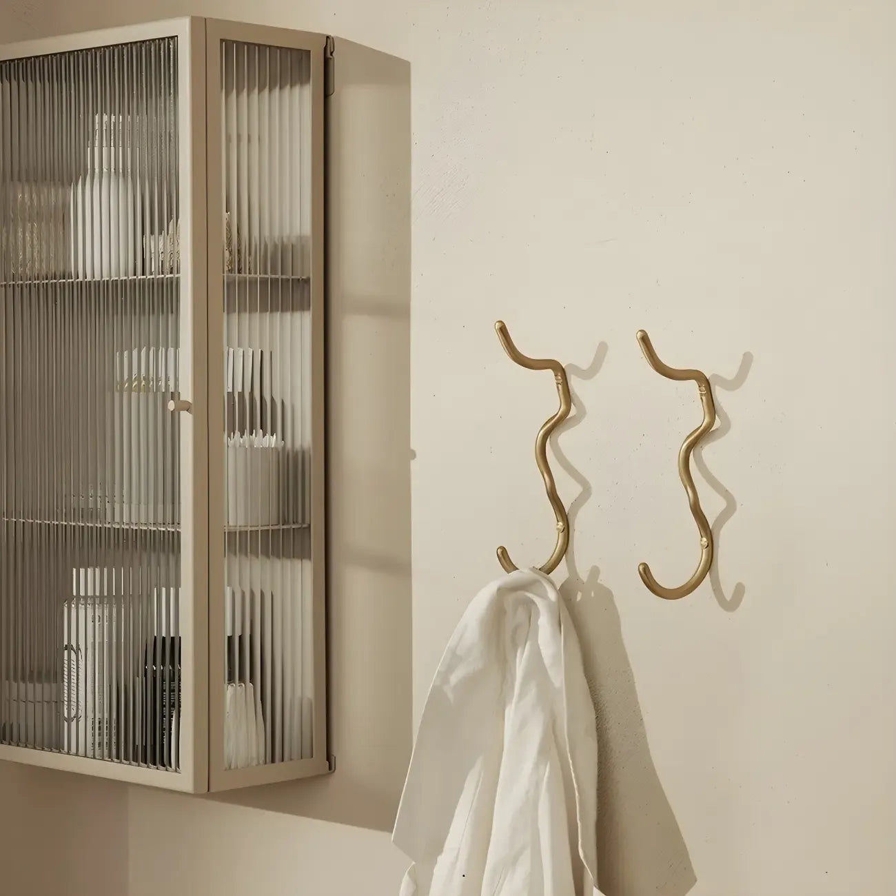 Modern Metal Black Wall-Mounted China Cabinet