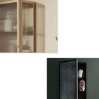 Modern Metal Black Wall-Mounted China Cabinet