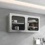 Adjustable Stainless Steel Wall-Mounted China Cabinet