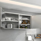 Adjustable Stainless Steel Wall-Mounted China Cabinet
