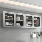 Adjustable Stainless Steel Wall-Mounted China Cabinet