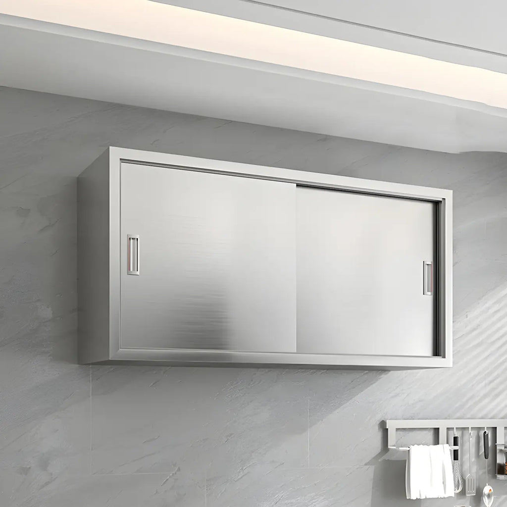 Adjustable Stainless Steel Wall-Mounted China Cabinet