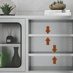 Adjustable Stainless Steel Wall-Mounted China Cabinet