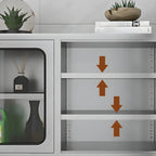 Adjustable Stainless Steel Wall-Mounted China Cabinet