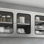Adjustable Stainless Steel Wall-Mounted China Cabinet