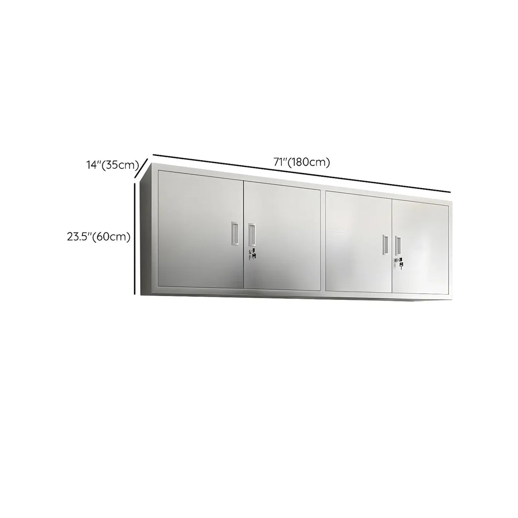 Adjustable Stainless Steel Wall-Mounted China Cabinet