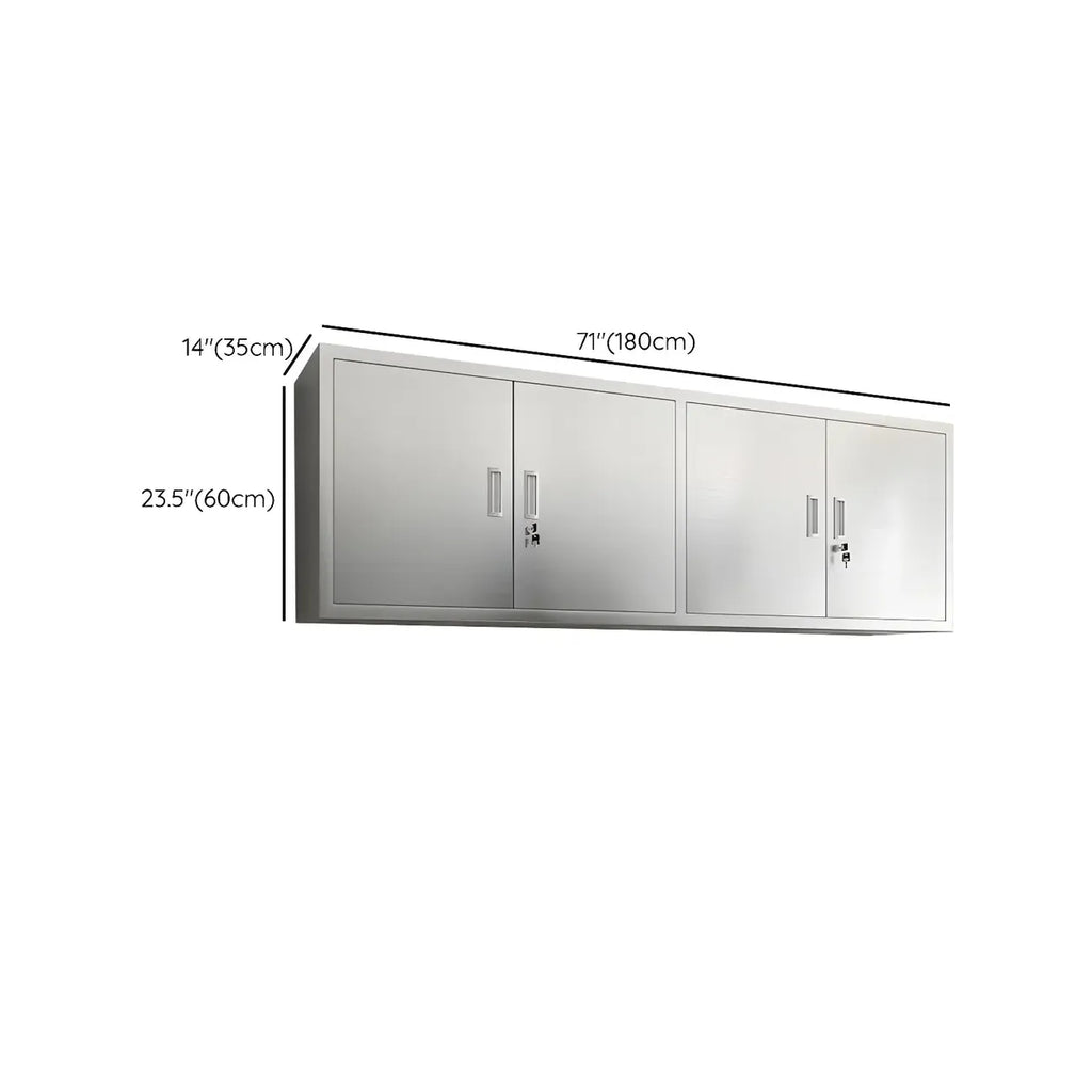 Adjustable Stainless Steel Wall-Mounted China Cabinet