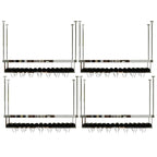 Modern Metal Hanging Wine Rack with Glass Holder