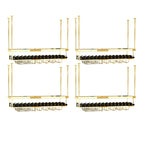 Modern Metal Hanging Wine Rack with Glass Holder